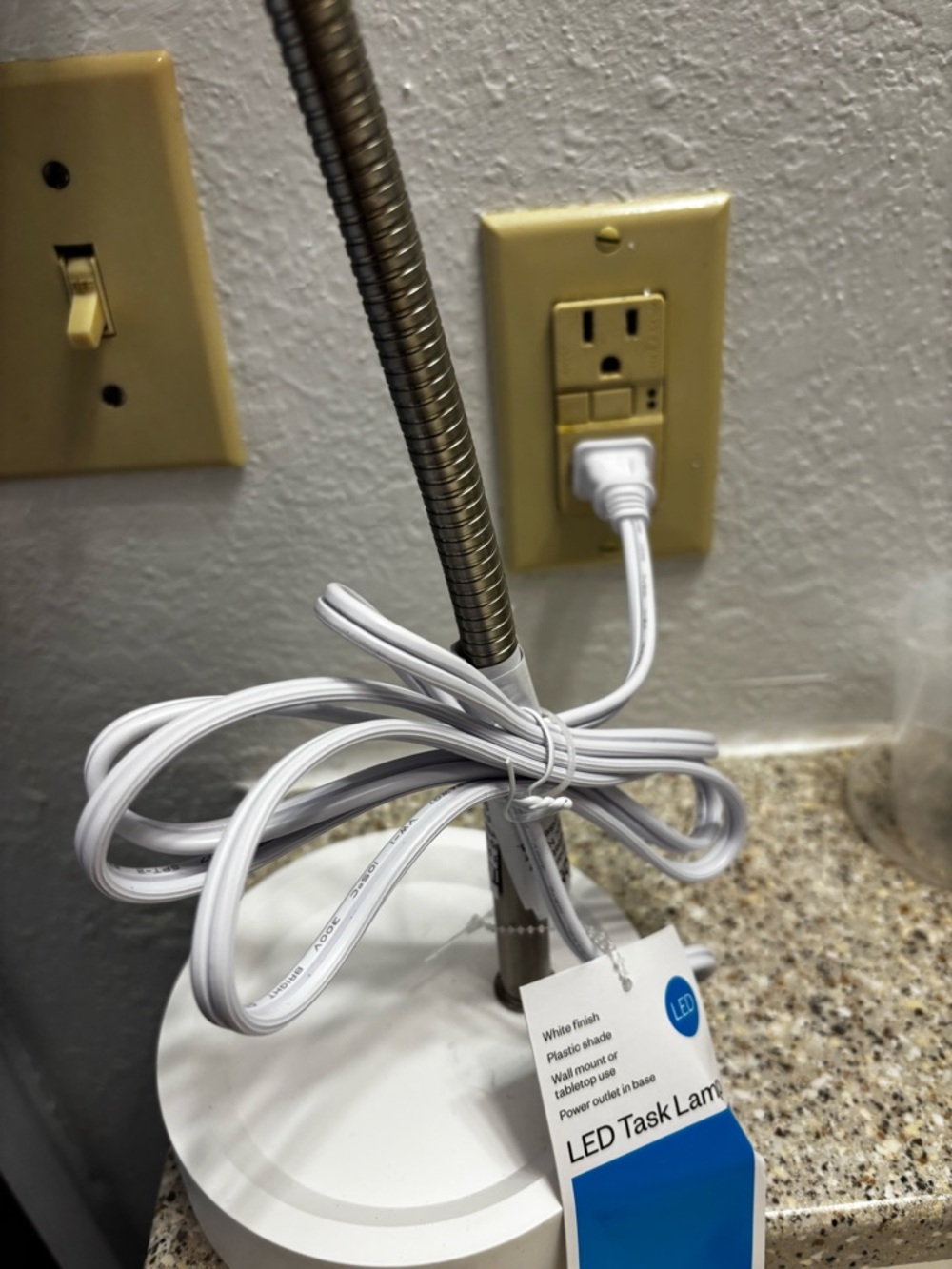Room Essentials LED Task Lamp - White and Silver - Picture 4 of 7